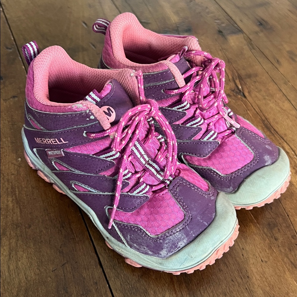 Merrell Youth Pink and Purple Trail Shoes